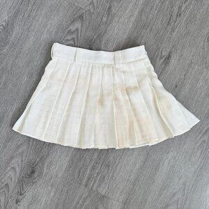 MIU MIU skirt size XS, silk white, all-over print